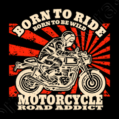 Cadeau motard personnalisé born to ride moto biker' T-shirt Homme