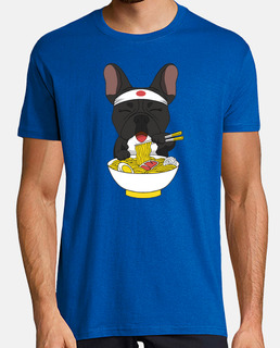 bouledogue français chien manger ramen