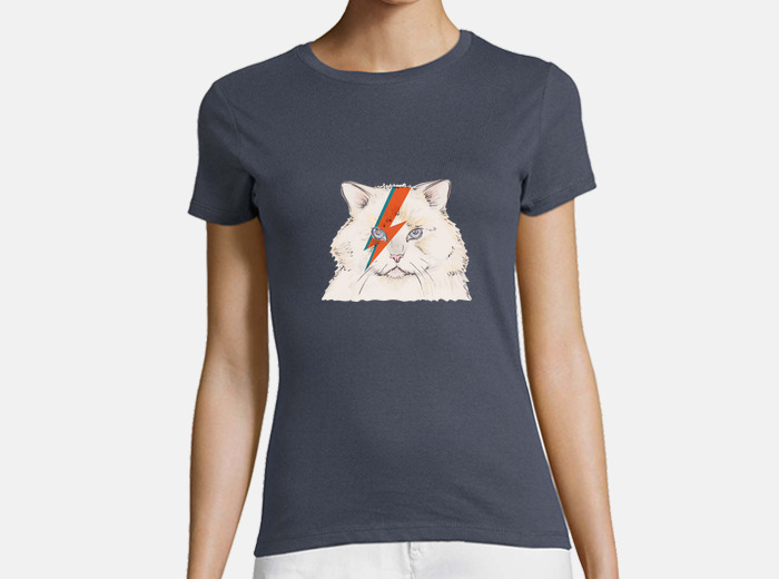 Bowie cat t shirt tostadora