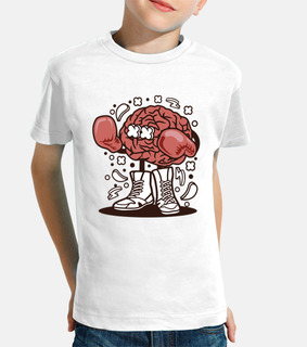 boxer del cervello dei cartoni animati t-shirt giovanile