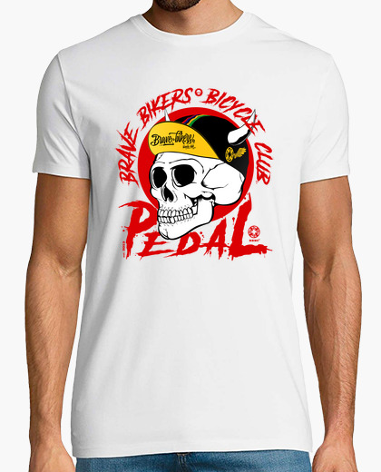 Brave bikers skull red t-shirt