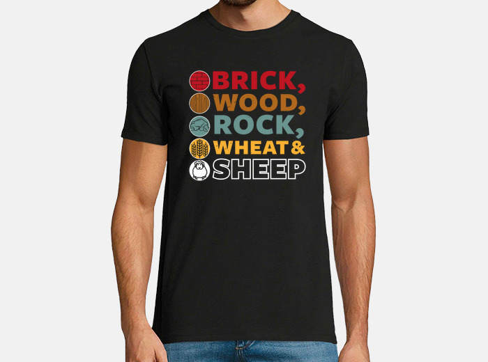 Brick, Wood, Rock, Wheat, & Sheep T-Shirt Brick, Wood, Rock, Wheat, & Sheep T-Shirt