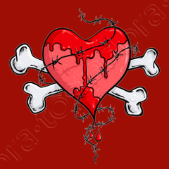 Short-Sleeve Womens T-Shirt Heart Belongs To A Pirate