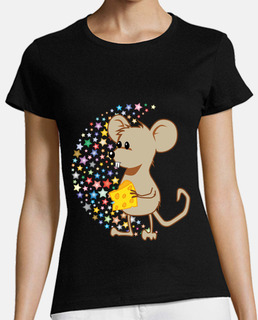 brown mouse with cheese