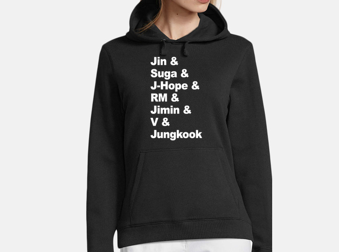 Bts hoodie clearance with all names