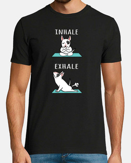 bull terrier english yoga inhale exhale