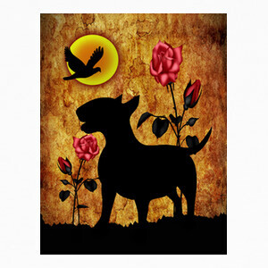 Playeras bull terrier rosas vintage