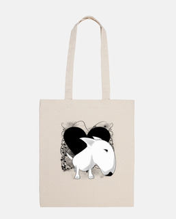 bull terrier vintage heart