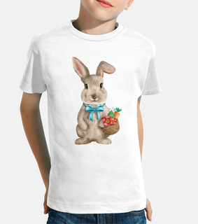 Bunny with Easter Basket Print