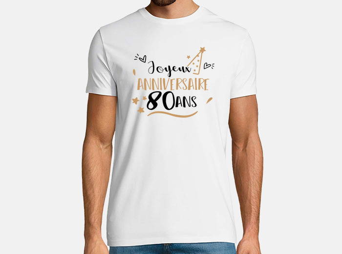 T-SHIRT Uomo/Donna 80 anni festa di compleanno idea regalo