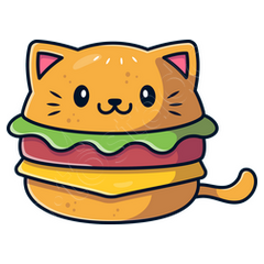 Burger cat hot sale