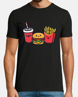 burger fries soda