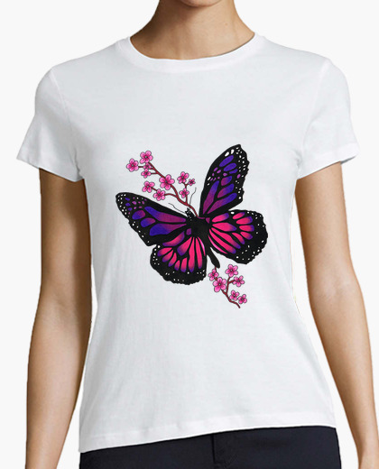 Butterfly with blossom t-shirt - 936326 - SeymourArt