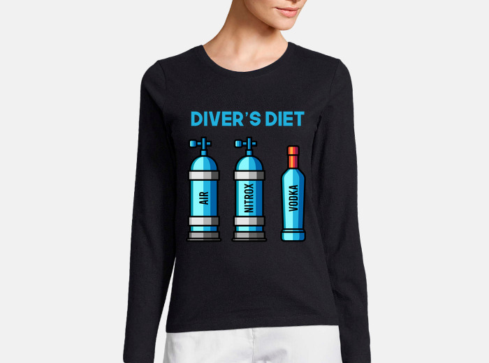 Camiseta buzos diet vodka scuba diver ropa laTostadora