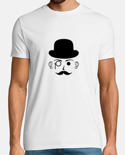 caballero sombrero monóculo bigote