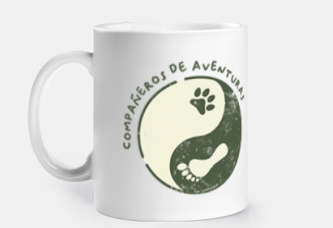 Cada día una aventura yin-yang huella mascota