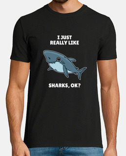 cadeau drôle d&#39;amant de requin j&#39;aime vraiment les requins
