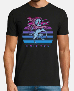cadeau retrowave licorne magique néon rétro des années 80