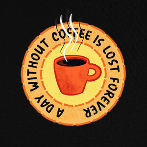 T-shirt caffè divertente - giorno senza caffè
