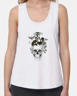 calavera con flores y  animales
