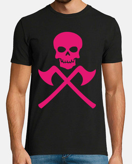calavera con hachas cruzadas