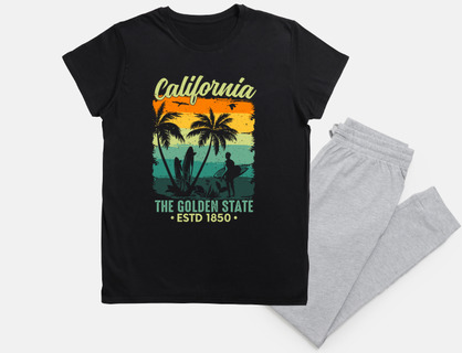california the golden state summer surf camiseta para hombre, manga corta, calidad superior