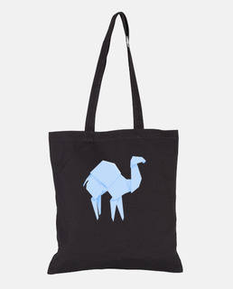 Camello azul. Puedes aplicarlo sobre bolsa de tela color natural o negro