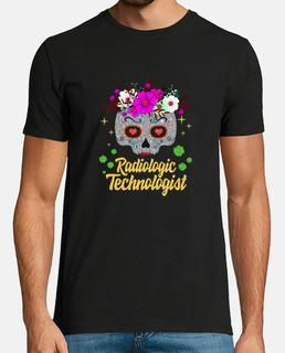 camisa de tecnólogo radiológico rad tech week dia de muertos floral sugar skull lover regalo para mu