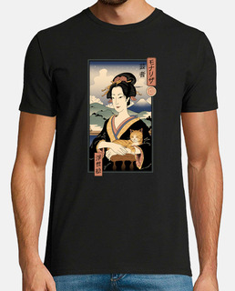 camisa lisa ukiyo-e hombre