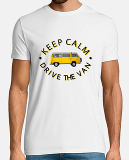 Camiseta - Keep calm, drive the van - Amarillo y n