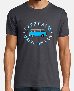 Camiseta - Keep Calm, Drive the Van AZUL