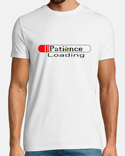 camiseta  loading patience Hombre, manga corta, blanco, calidad extra