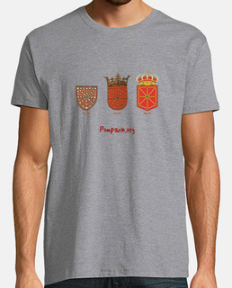 Camiseta  tres escudos hombre manga corta, varios colores
