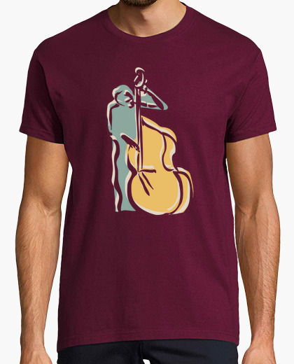 Camiseta Bajista  estilo abstracto