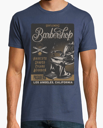 Camisetas Barbershop Pasadena - ARTMISETAS ART CAMISETAS  Camiseta Barbershop Pasadena- ARTMISETAS ART CAMISETAS