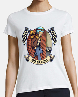 Camiseta Biker Girl Motos Motorcycle Retro 70s 80s 90s Bikers