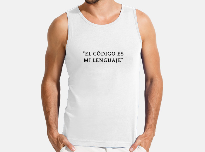 Camiseta sin best sale manga blanca hombre