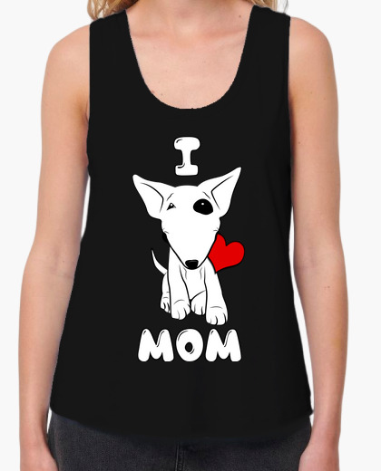 Camiseta Bull terrier I LOVE MOM