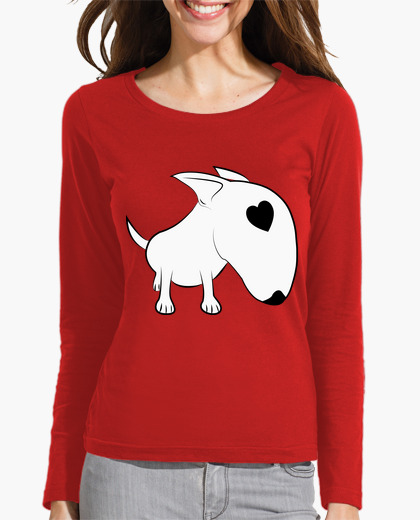 Camiseta Bull terrier parche corazón