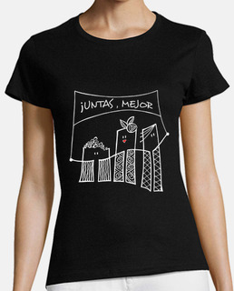 Camiseta chica Juntas mejor Diseño para fondos oscuros