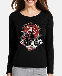 Camiseta Chica Rockabilly Retro Pinup Vintage Rock and Roll USA Rockers