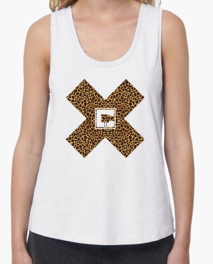 Camiseta Chica Tirantes Cross Leopardo