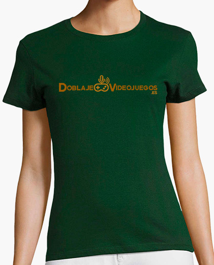 Camiseta chica verde con logo