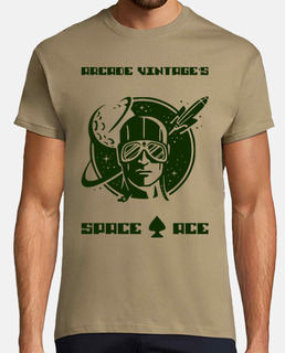 Camiseta Chico Arcade Vintage's Space Ace Verde