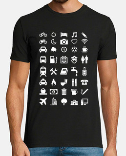 Camiseta con emoticonos para viajeros