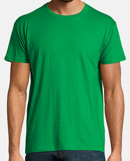 Camiseta corta, simple, verde pradera, calidad ext