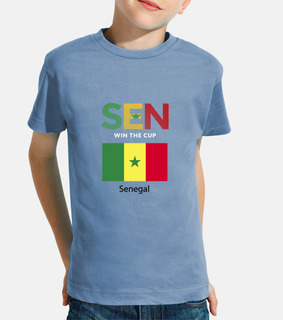 camiseta de aficionado infantil de la selección de senegal. los leones ganaran en qatar