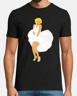 Camiseta de Hombre Marilyn en vestido blanco