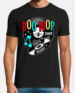 Camiseta Doo Wop Diner Vintage 1950s Rockabilly Rock N Roll Music Retro