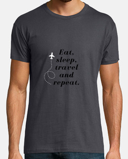 Camiseta Eat, sleep, travel and repeat